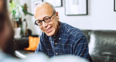 photo of a senior man at a doctors office