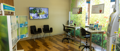 wide shot of a medicare center store