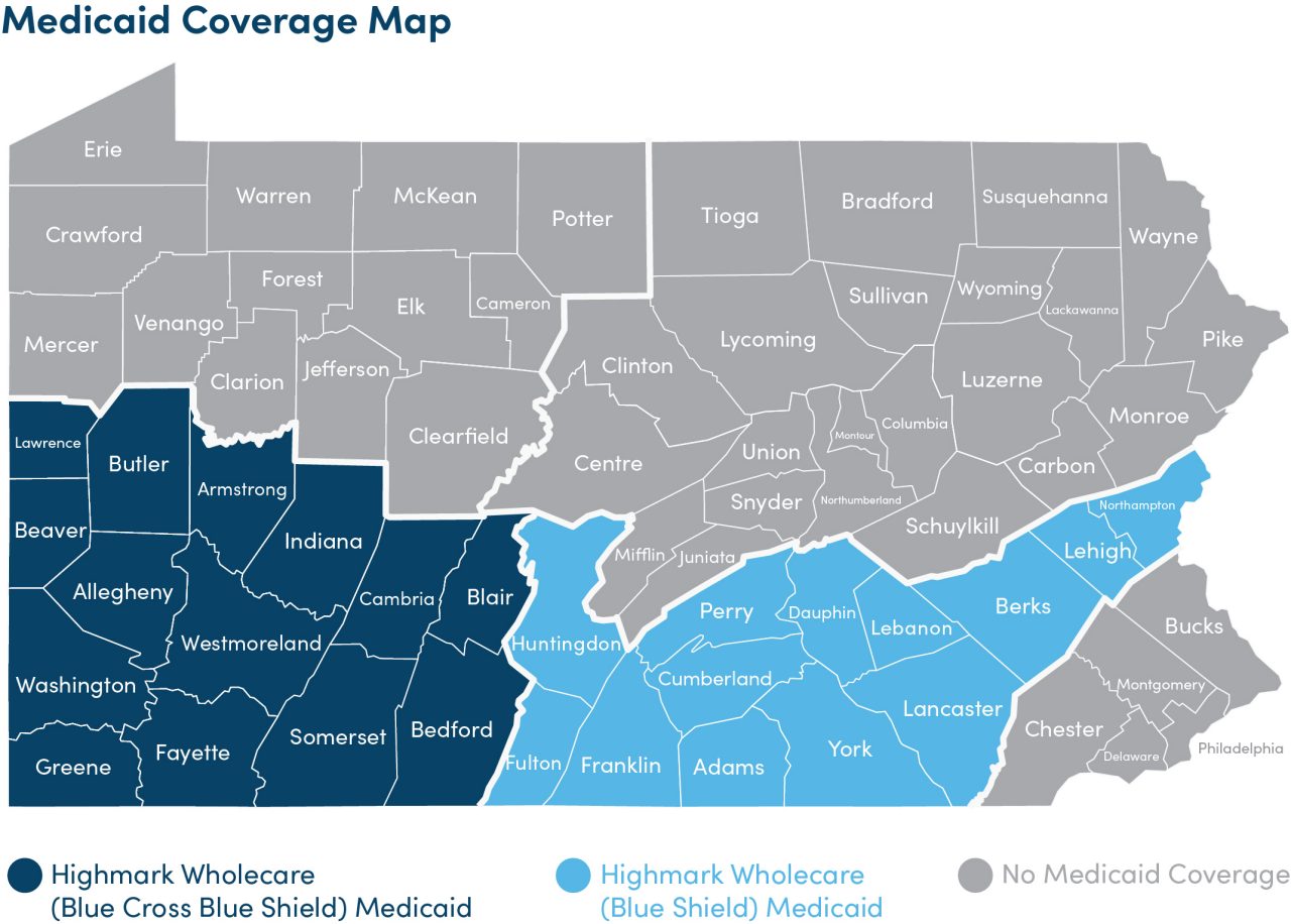 Medicaid Service Areas Map
